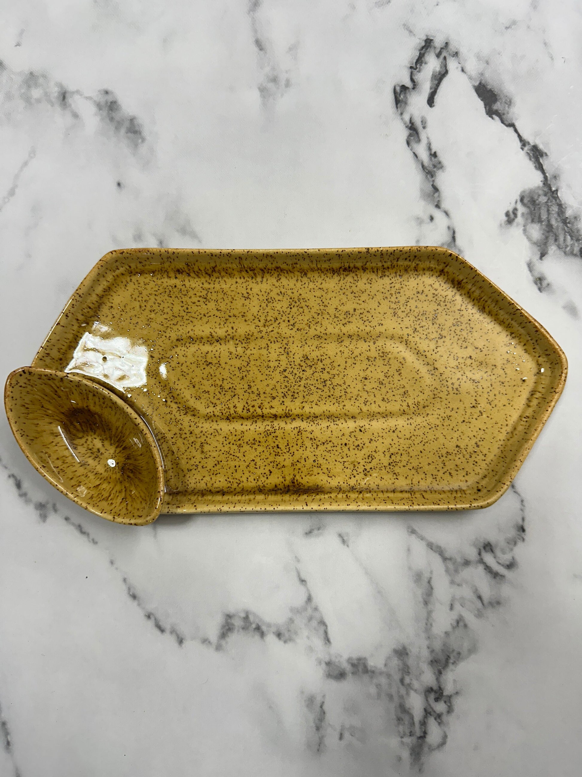 Ochre Ceramic Handmade Tray - Atyahara Rocks and Minerals