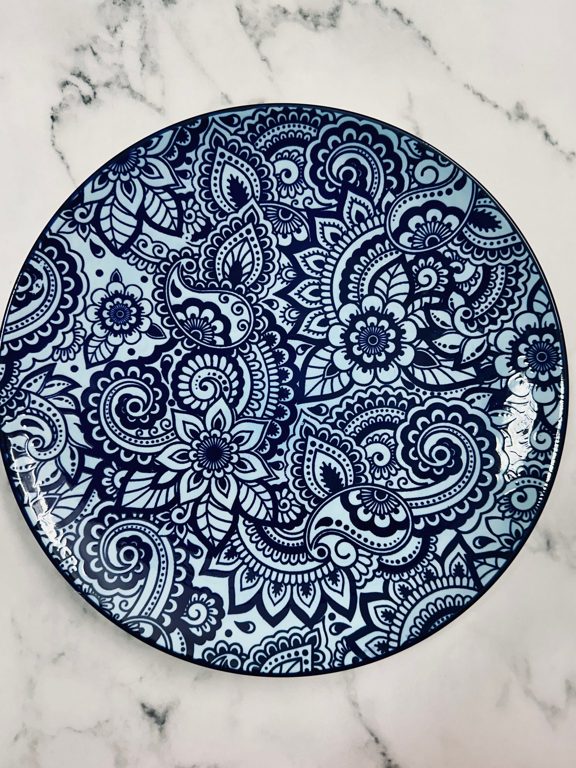 Turkish Tile-Inspired Dinner Plate - Atyahara Rocks and Minerals