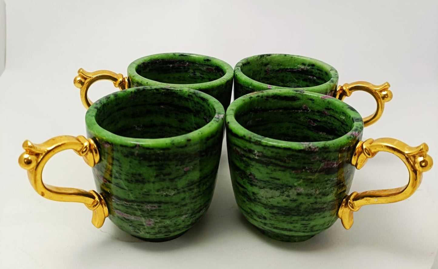 Ruby Zoisite Cup and Saucer Set - Atyahara Rocks and Minerals