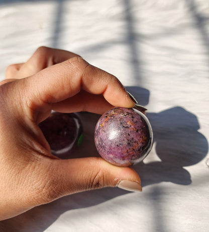 Real Star Ruby Spheres - Atyahara Rocks and Minerals