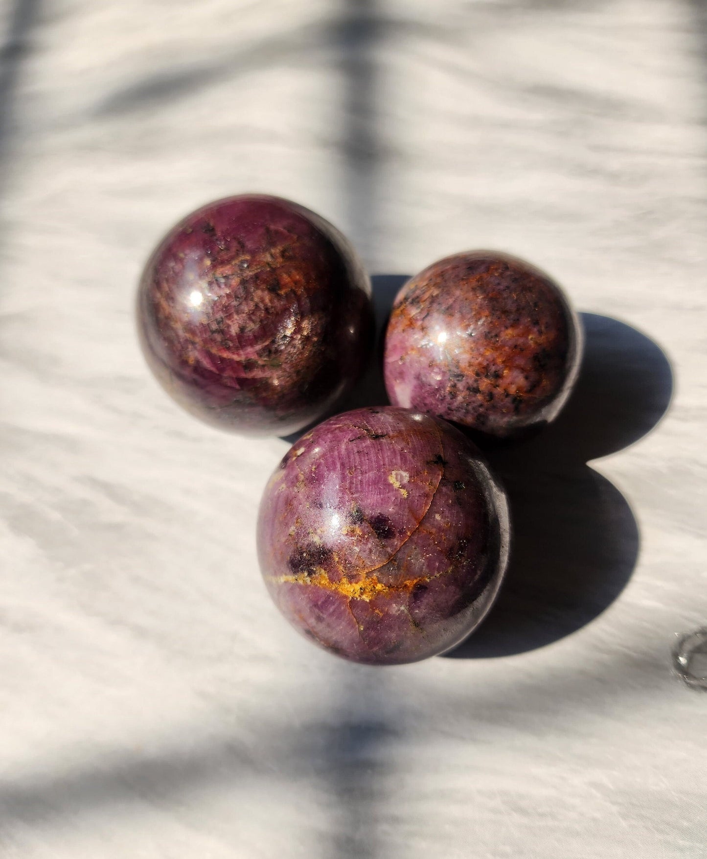 Real Star Ruby Spheres - Atyahara Rocks and Minerals