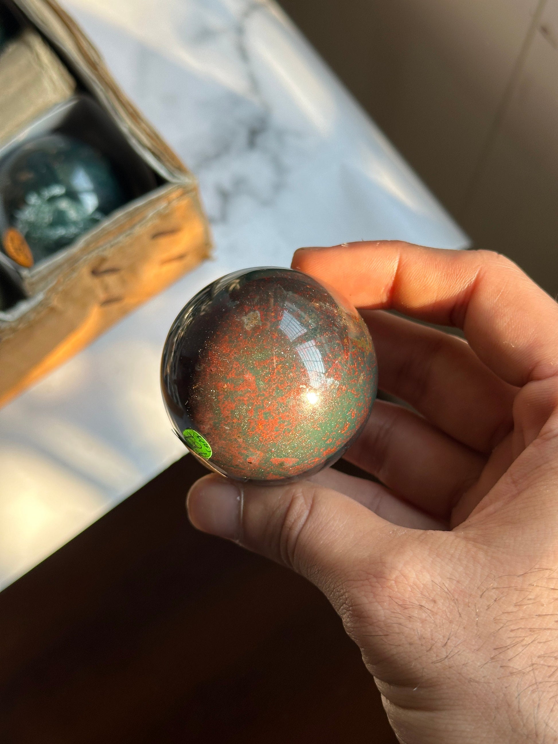 Bloodstone Spheres - Atyahara Rocks and Minerals