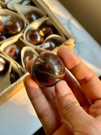 Garnet Sphere - Atyahara Rocks and Minerals