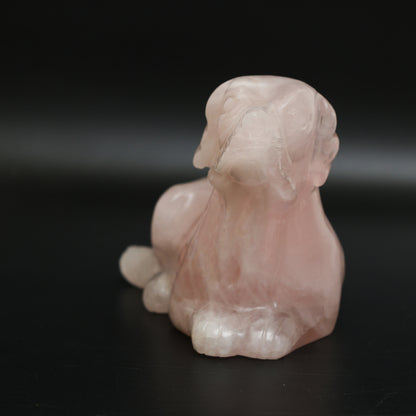 Rose Quartz Golden Retriever - Atyahara Rocks and Minerals