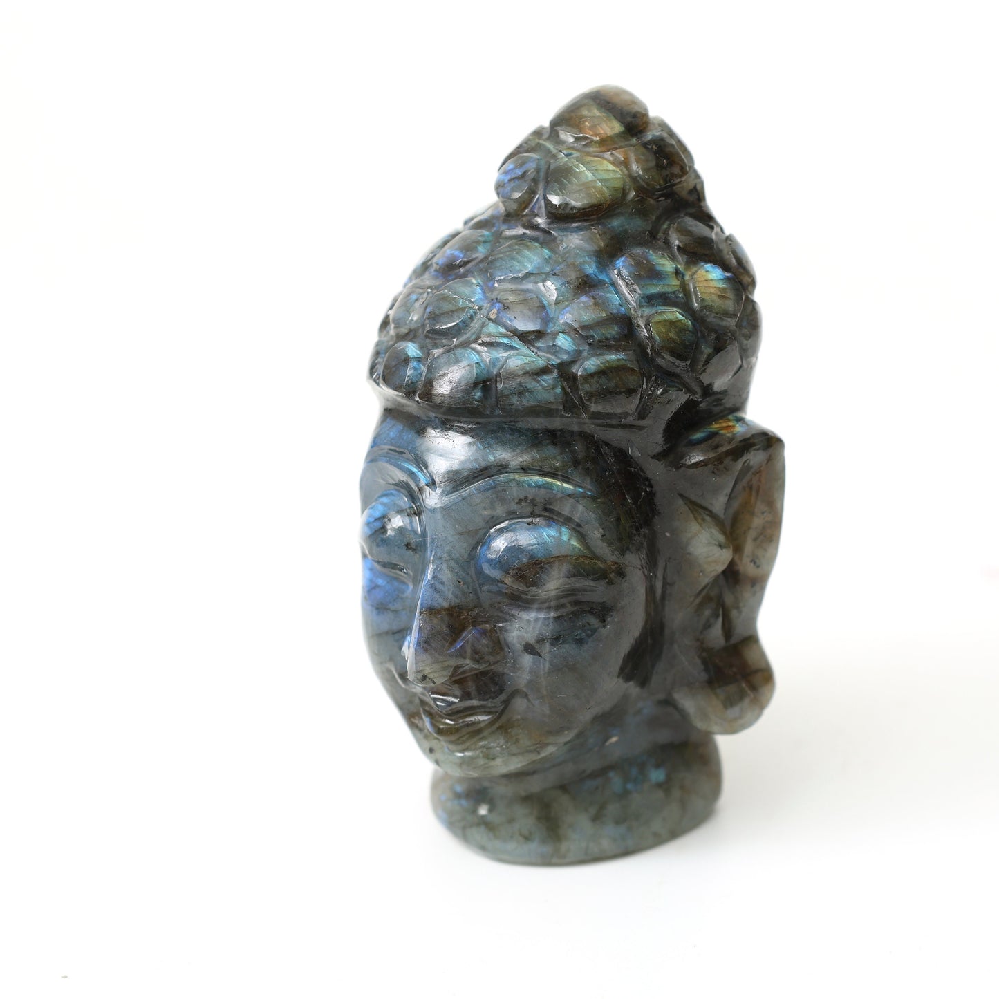 Labradorite Buddha Head 4'' - Atyahara Rocks and Minerals