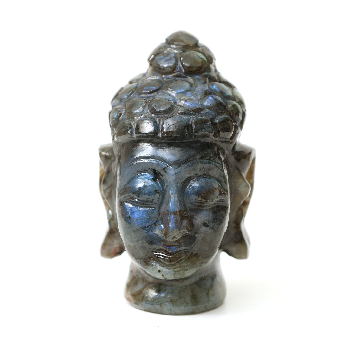 Labradorite Buddha Head 4'' - Atyahara Rocks and Minerals