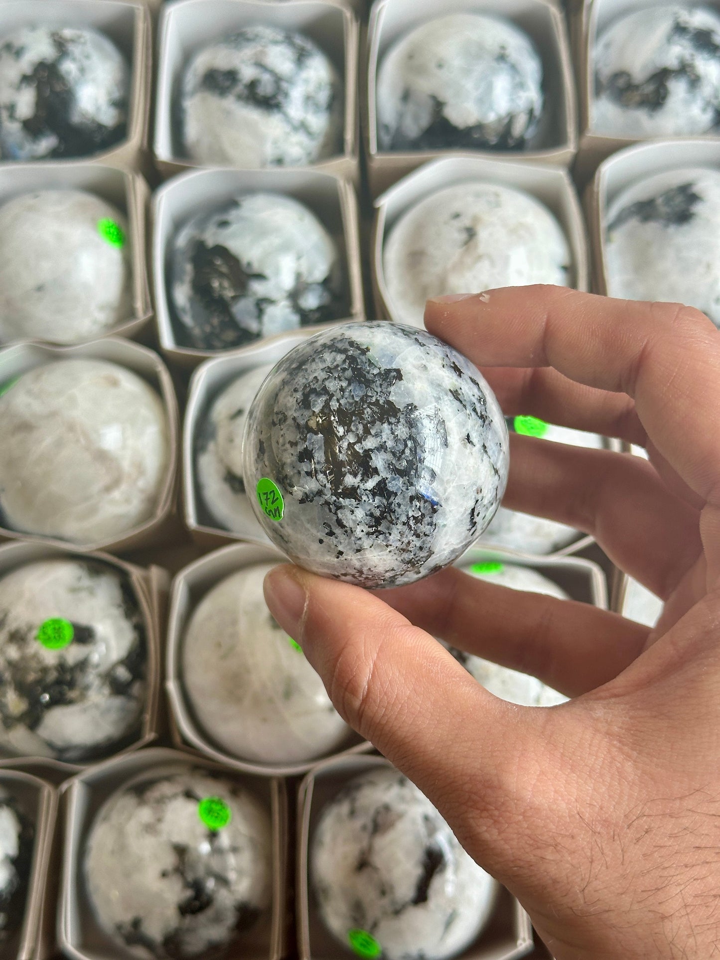 Rainbow Moonstone Sphere - Atyahara Rocks and Minerals