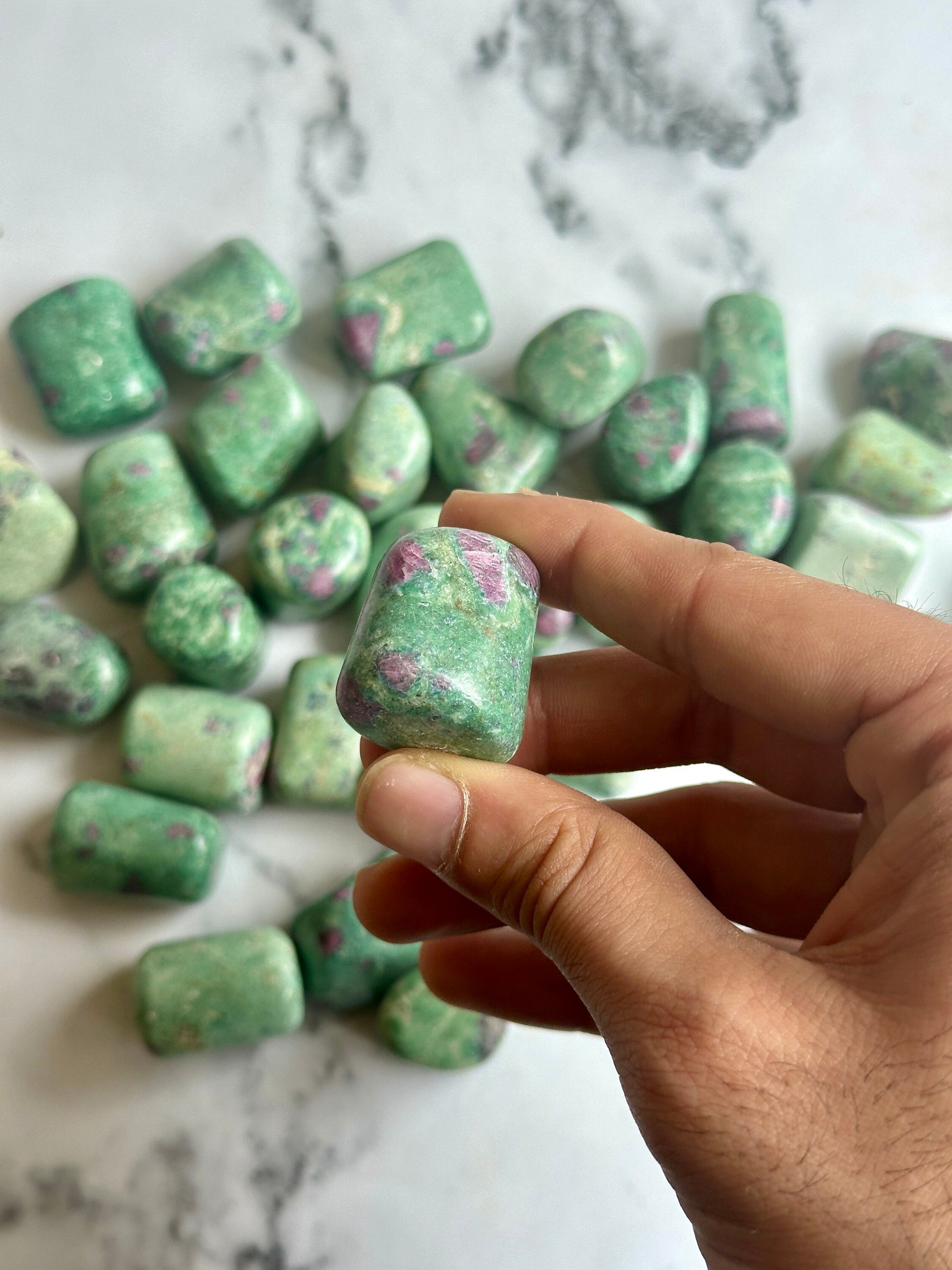 Ruby Fuchsite Tumbled Stones - Atyahara Rocks and Minerals