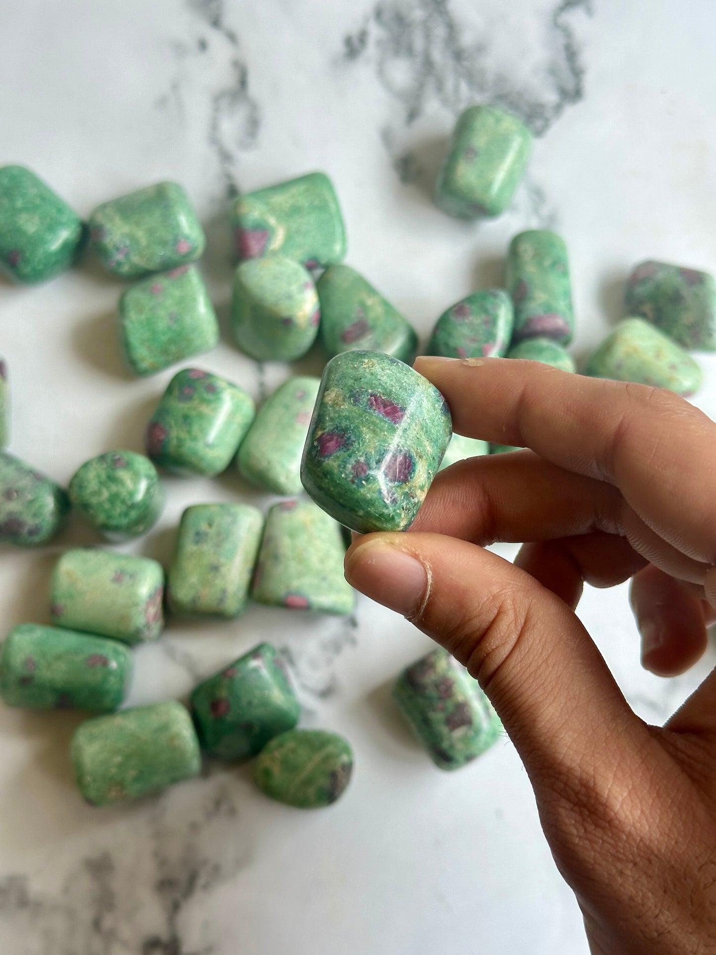 Ruby Fuchsite Tumbled Stones - Atyahara Rocks and Minerals