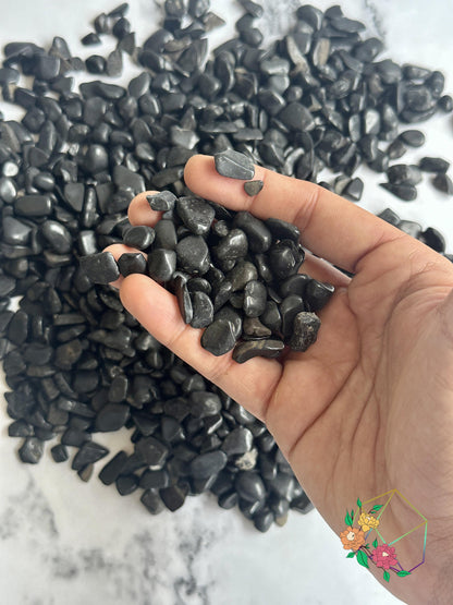 Natural Black Agate Chips - Atyahara Rocks and Minerals