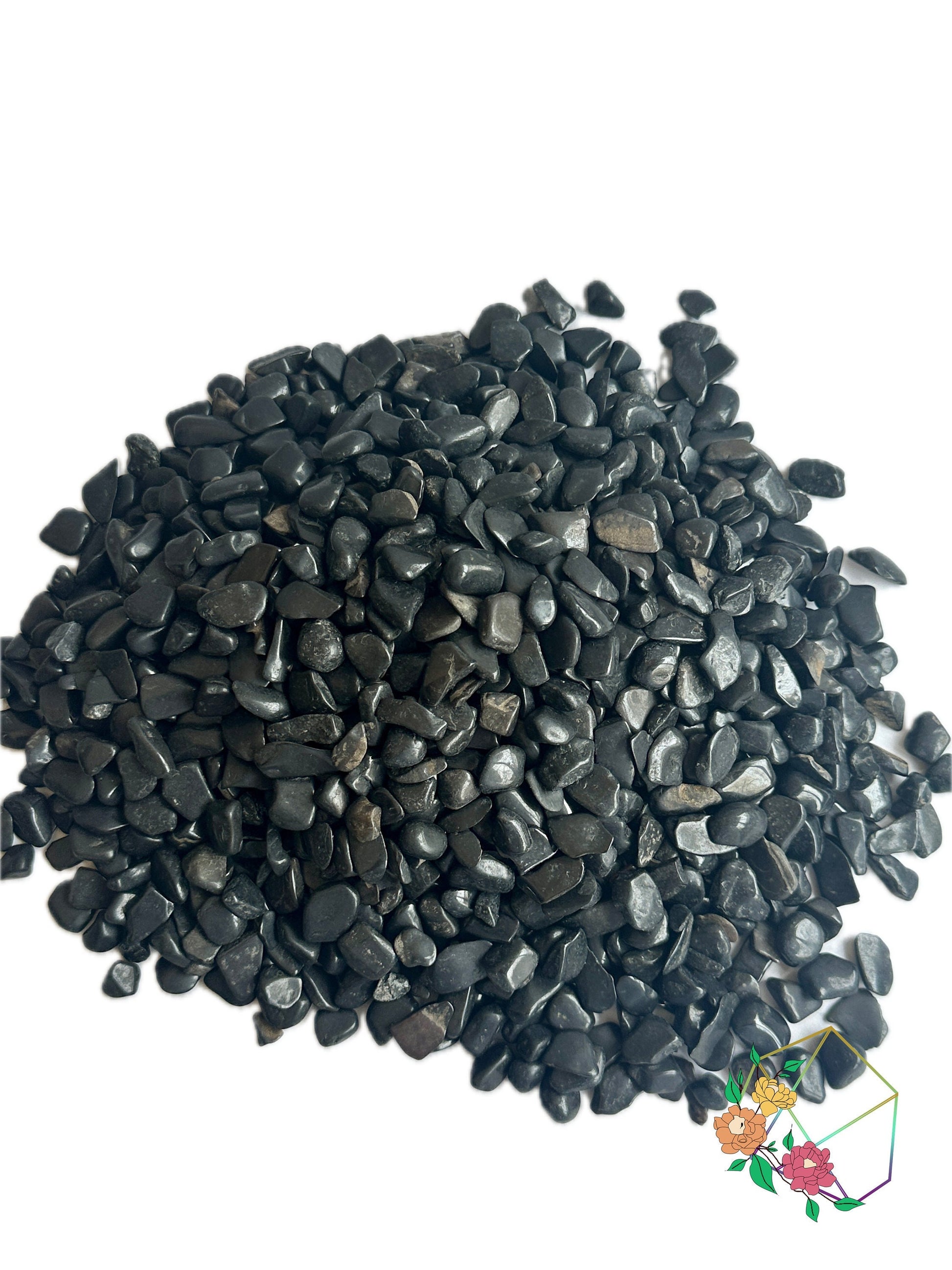 Natural Black Agate Chips - Atyahara Rocks and Minerals