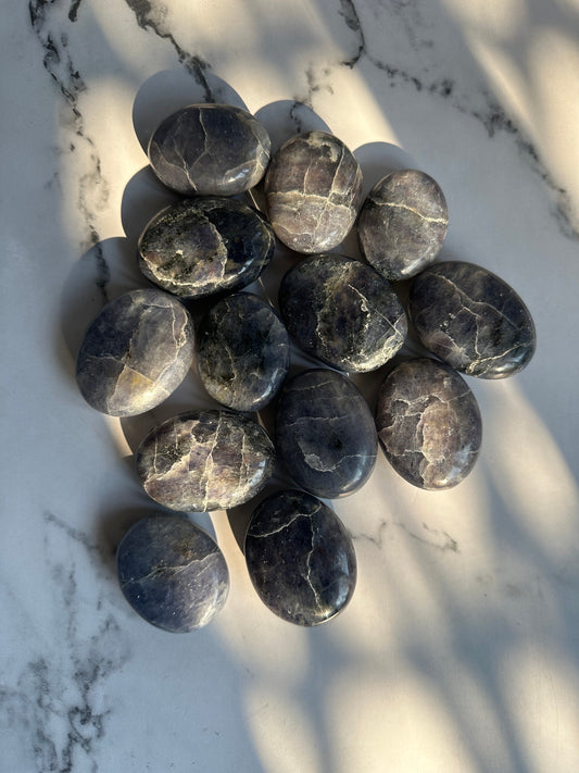 Iolite Palm Stone - Atyahara Rocks and Minerals