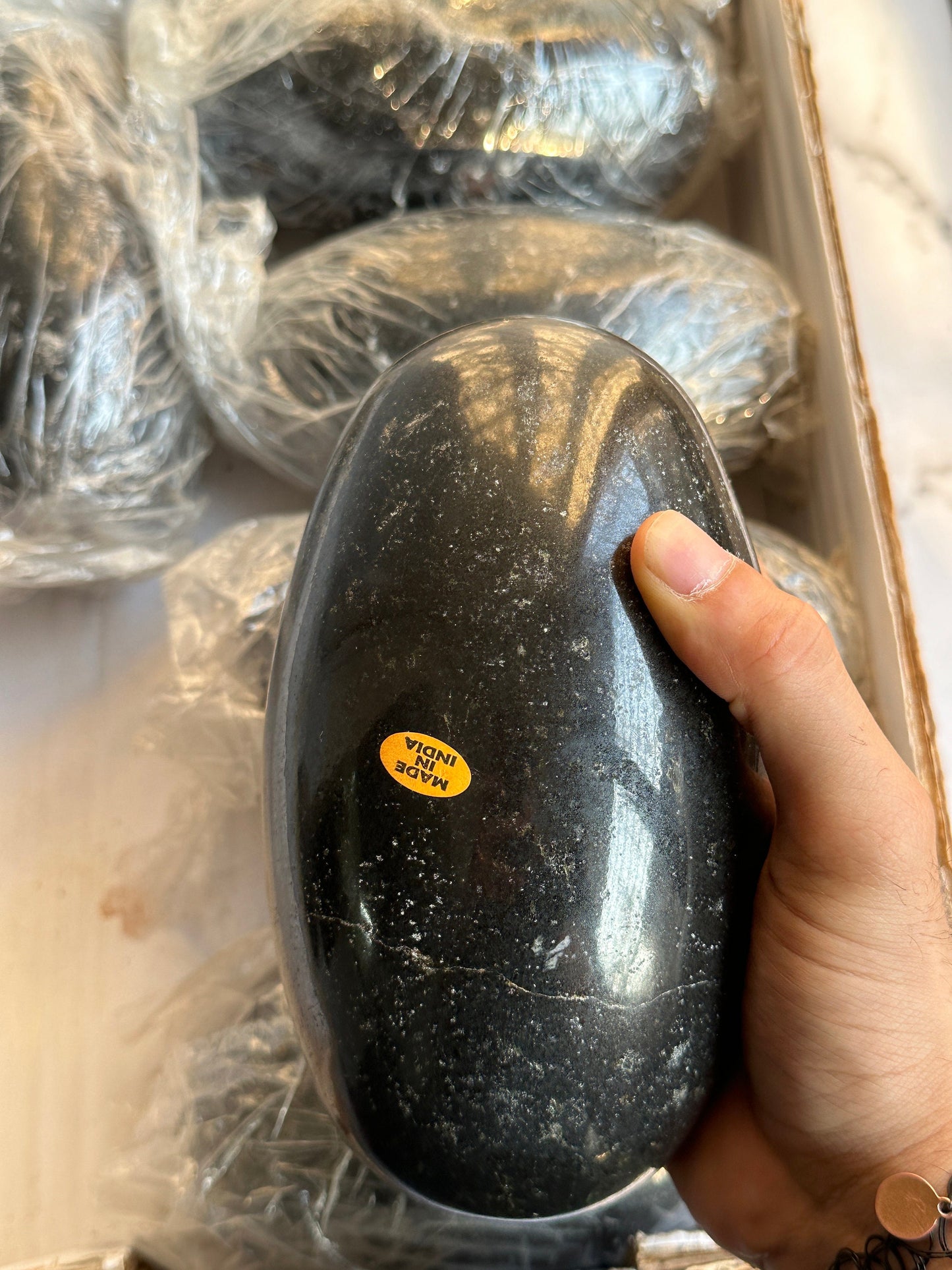 Black Shiva Lingam - Atyahara Rocks and Minerals