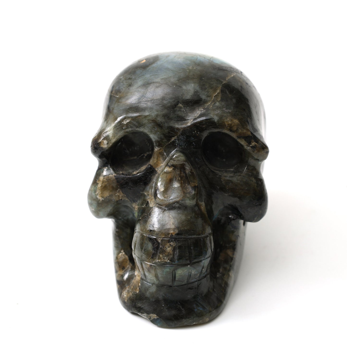 Labradorite Hand-Carved Skull - Atyahara Rocks and Minerals