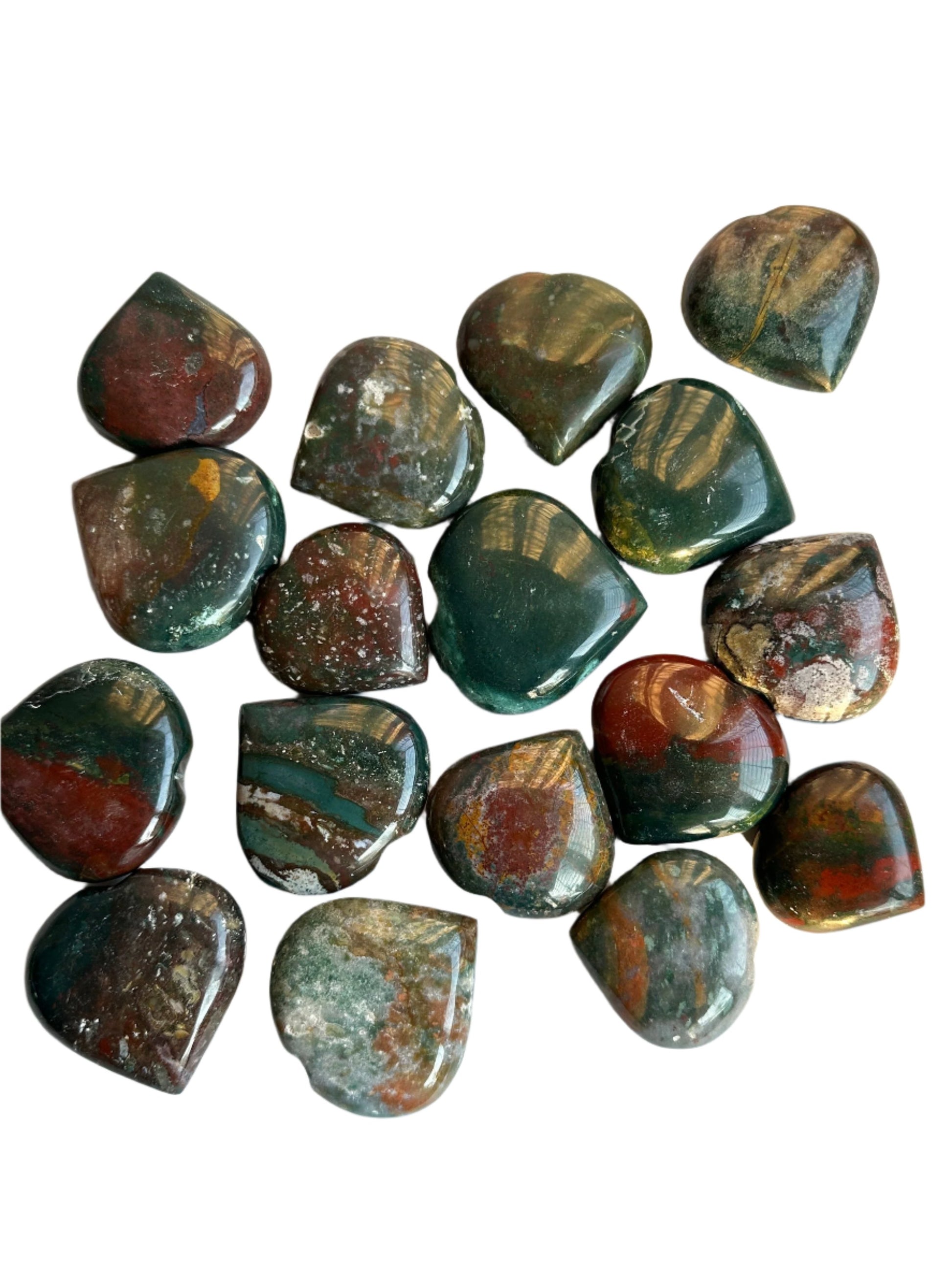 Natural Bloodstone Hearts - Atyahara Rocks and Minerals