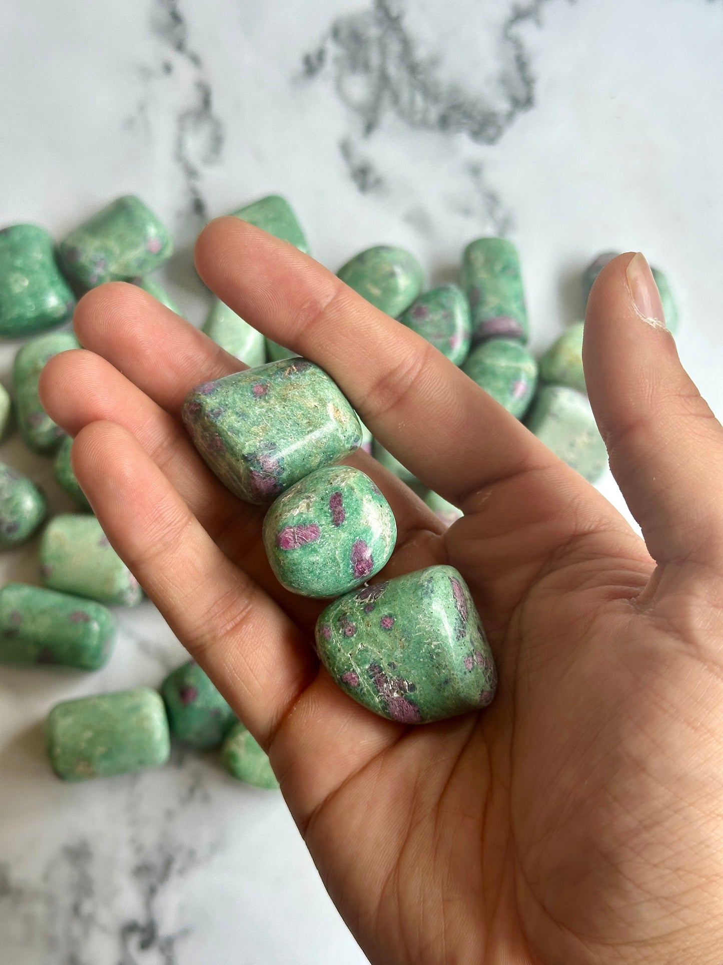 Ruby Fuchsite Tumbled Stones - Atyahara Rocks and Minerals