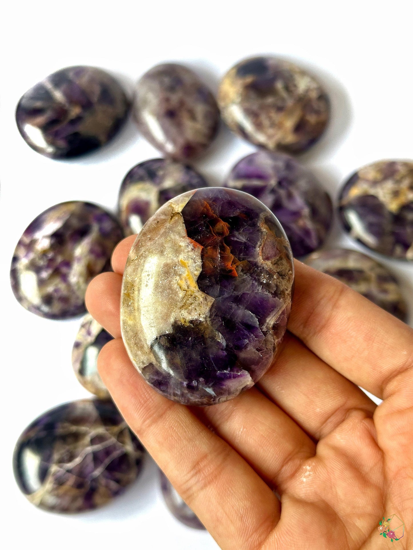 Chevron Amethyst Palmstone - Atyahara Rocks and Minerals