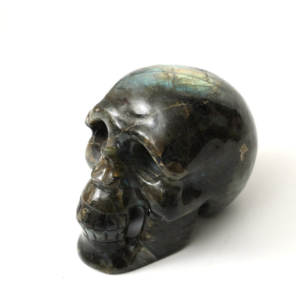 Labradorite Hand-Carved Skull - Atyahara Rocks and Minerals