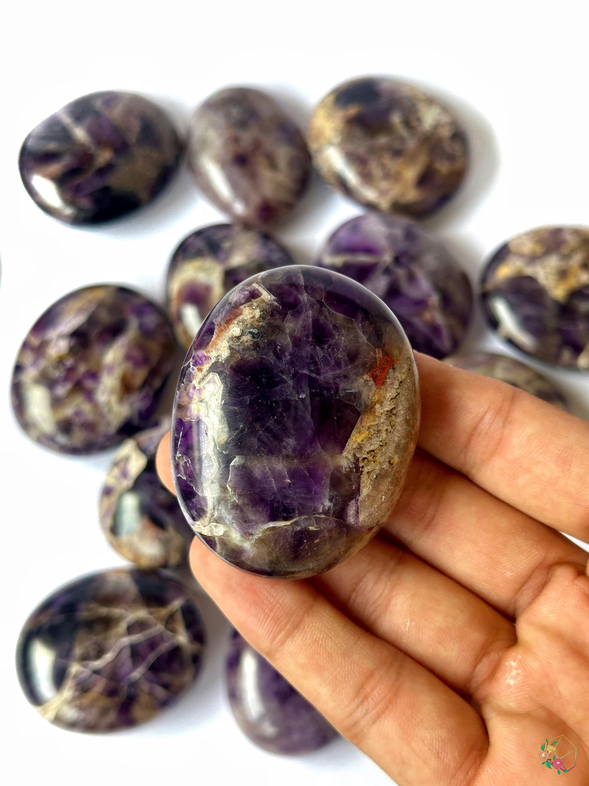 Chevron Amethyst Palmstone - Atyahara Rocks and Minerals