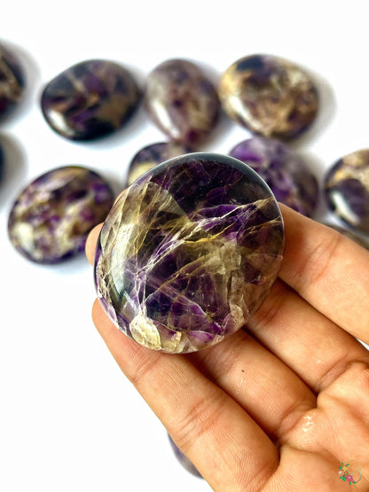 Chevron Amethyst Palmstone - Atyahara Rocks and Minerals