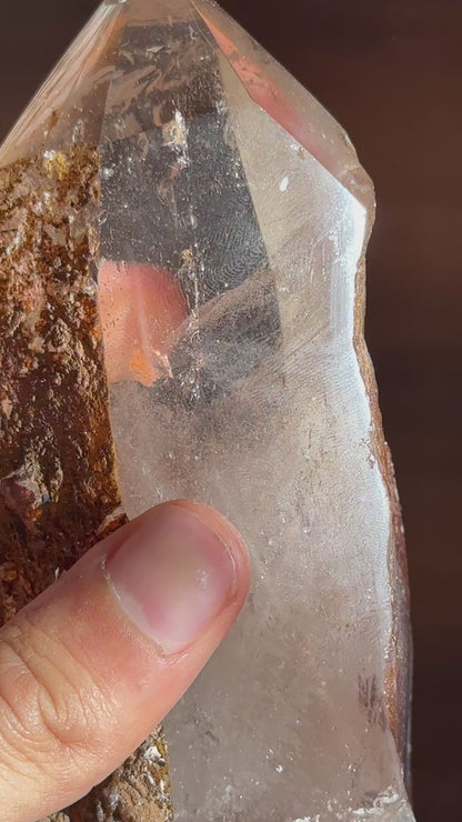 Quartz with Hematite Skin
