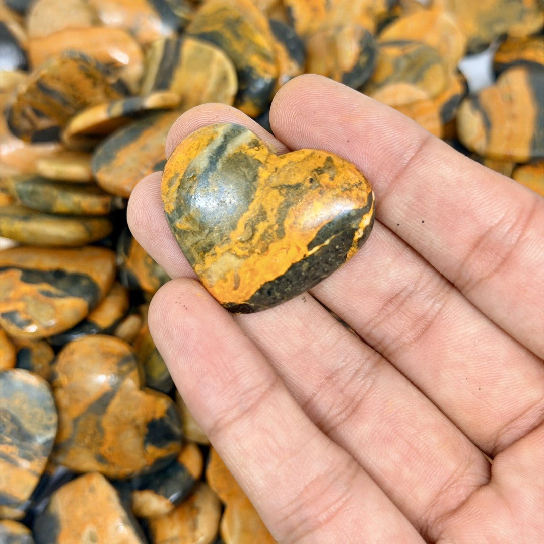 Bumblebee Jasper Mini Heart